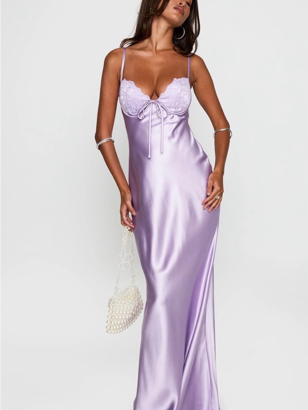 Princess Polly Fadyen Bias Cut Maxi Dress Lilac